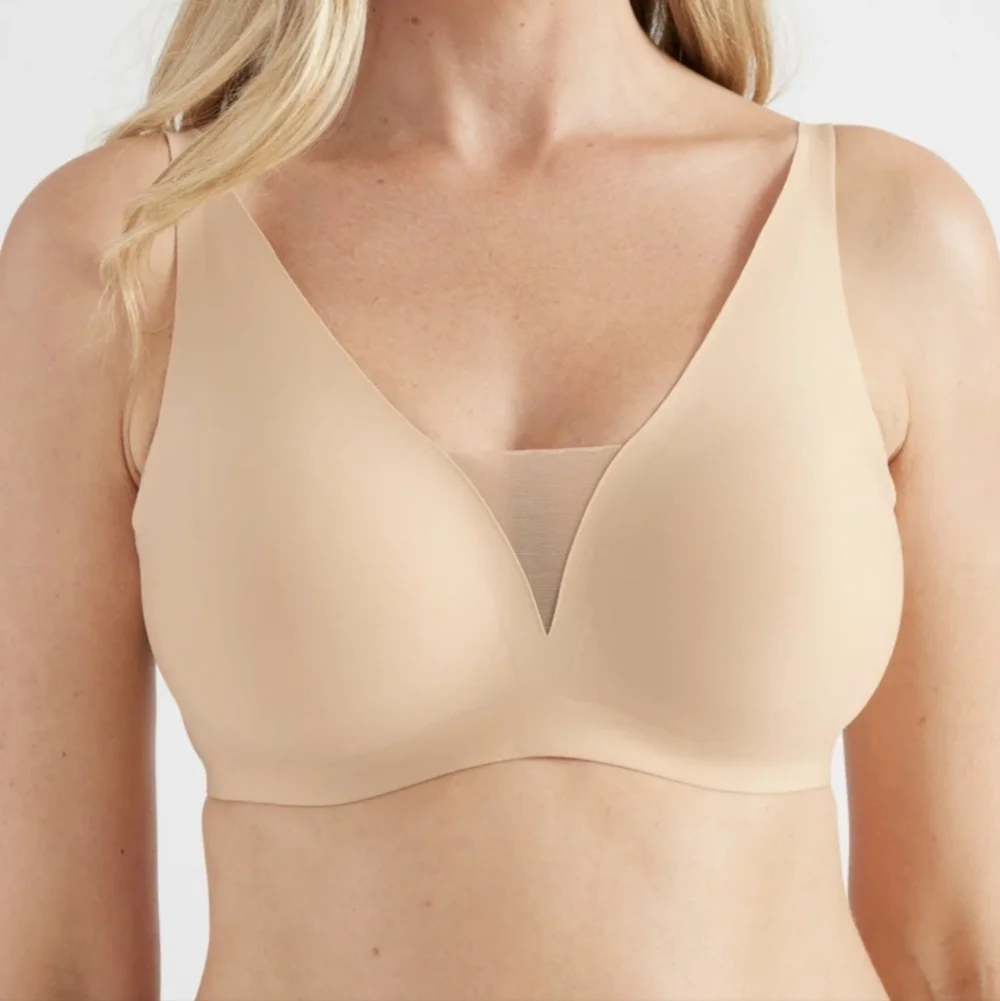 Knix Revolution Shadow Mesh Bra Tan Women's L+ NWT